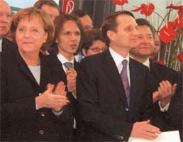 А. Меркель на открытии российского павильона